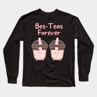 Cute Bes-Teas Forever Platonic Besties Happy International Friendship Day Long Sleeve T-Shirt